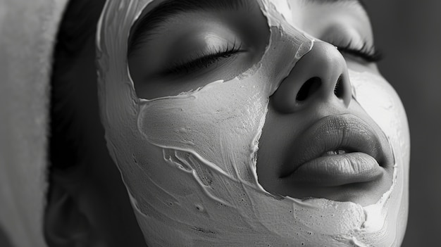 Gratis foto vrouwenportret huidverzorgingsroutine