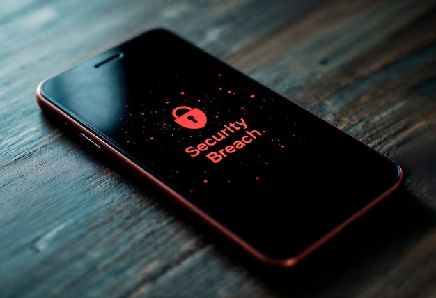 Waarschuwing voor een inbreuk op de beveiliging van een smartphone