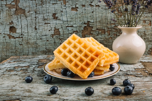 Wafels en bessen