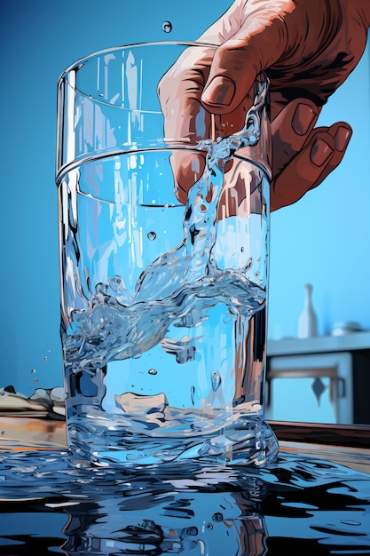 Gratis foto water in anime-stijl