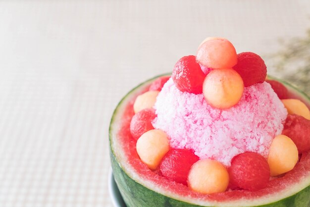 Watermeloen Bingsu Dessert