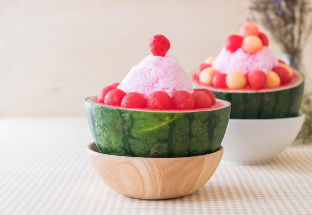 Watermeloen Bingsu Dessert