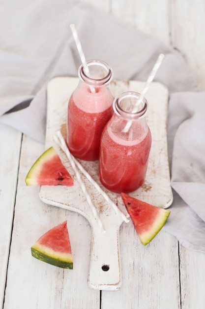 Watermeloen smoothie, zomers verfrissend drankje