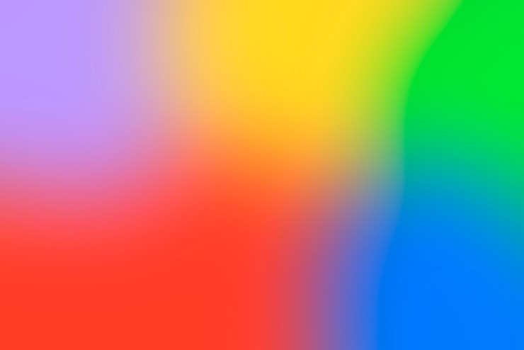 Gratis Foto wazig verloop abstracte achtergrond met levendige primaire kleuren