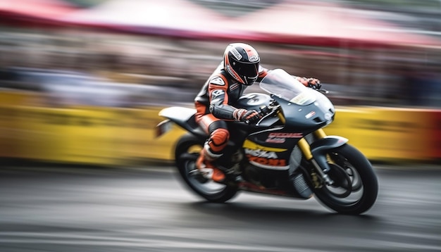 Wazige beweging extreme snelheid motorraces opwinding generatieve AI