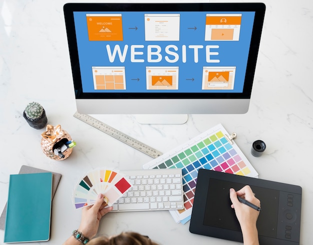 Websjabloon Website ontwerpconcept