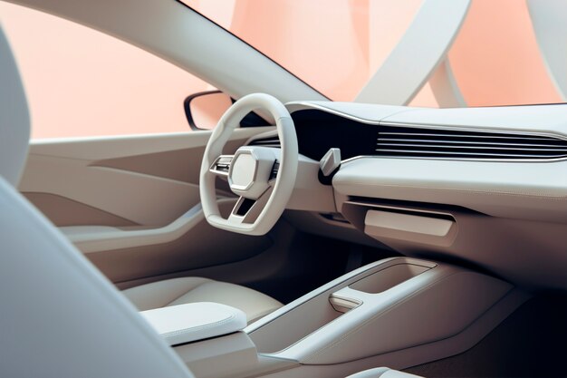 Weergave van 3D-auto-interieur