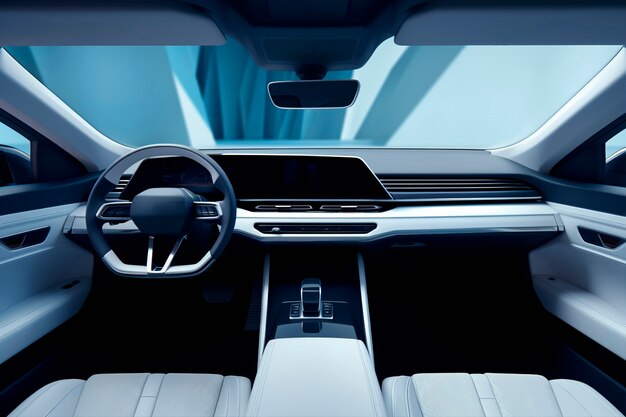 Weergave van 3D-auto-interieur