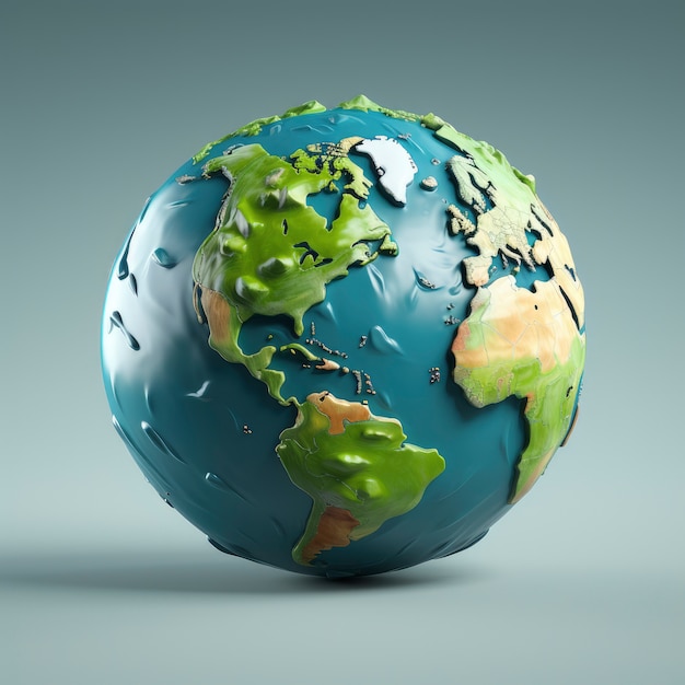 Weergave van 3D grafische Earth Globe