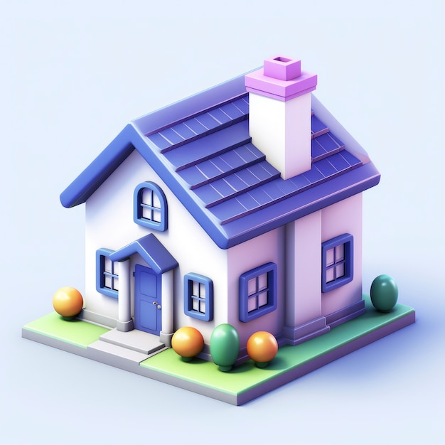 Weergave van 3D grafische huis