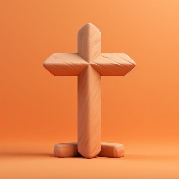 Gratis foto weergave van 3d-houten religieus kruis