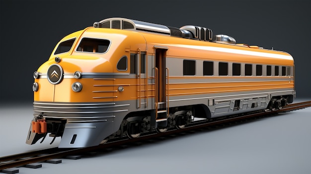 Gratis foto weergave van 3d-modern treinmodel