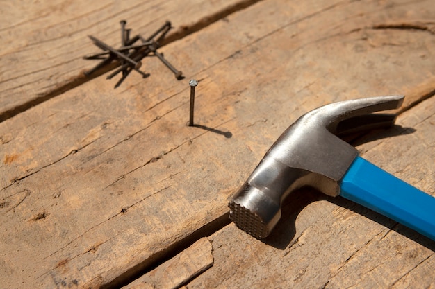 Gratis foto weergave van hamer voor de bouw