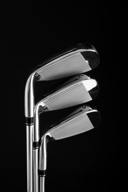 Weergave van metalen golfclubs