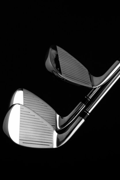 Weergave van metalen golfclubs