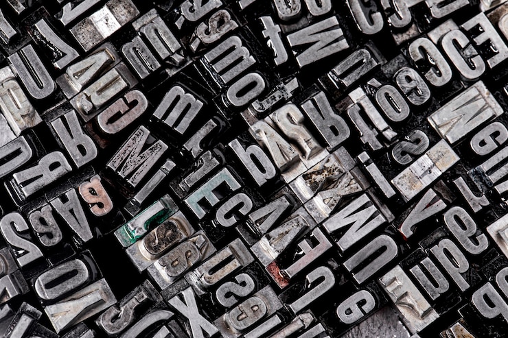 Gratis Foto weergave van metalen zetletters