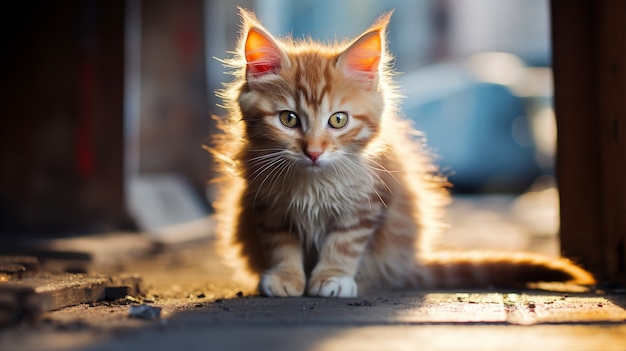 Gratis foto weergave van schattig uitziende kitten