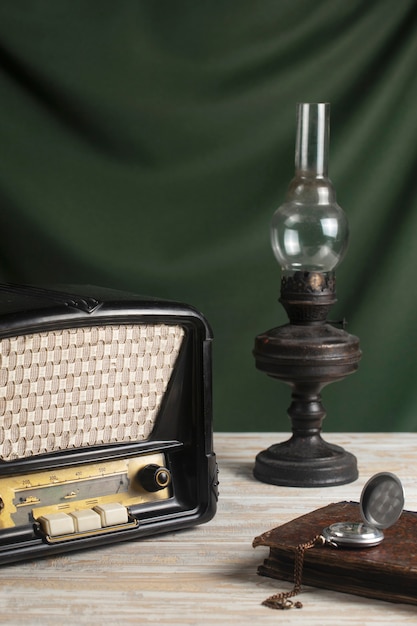 Weergave van vintage radiostation