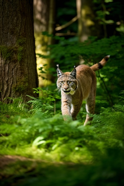 Gratis foto weergave van wilde caracal of lynx in de natuur