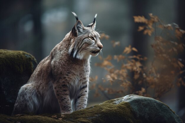 Weergave van wilde caracal of lynx in de natuur