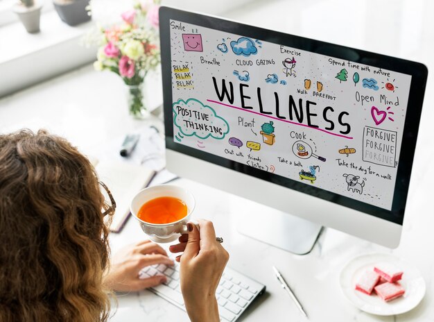 Wellness Oefening Gezondheid Levensstijl Voedingsconcept