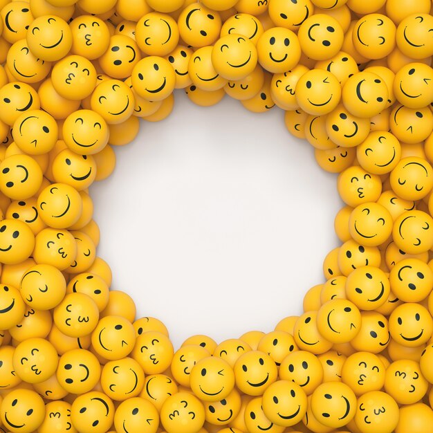 Wereld smile day emoji's arrangement smile