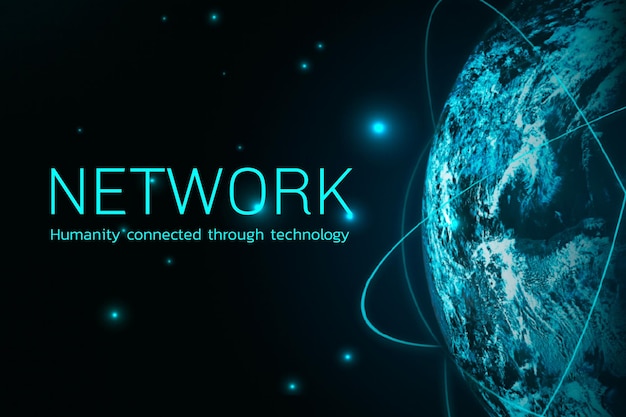 Wereldwijd netwerk met digitale technologie