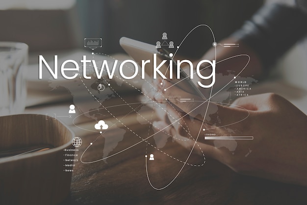 Wereldwijde netwerk online communicatie verbinding
