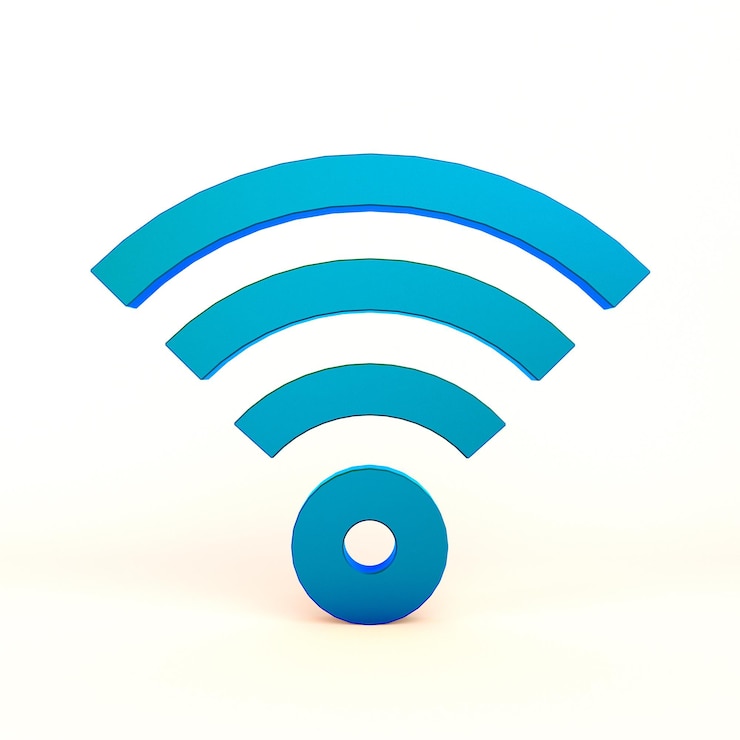 Gratis Foto wifi signaal icoon in blauwe kleur