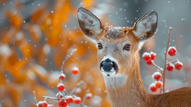 Gratis foto wilde herten in de natuur