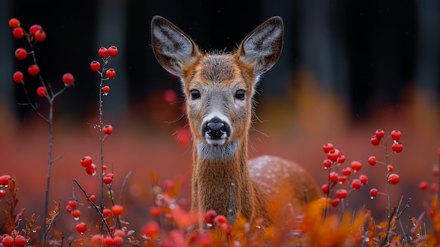 Wilde herten in de natuur