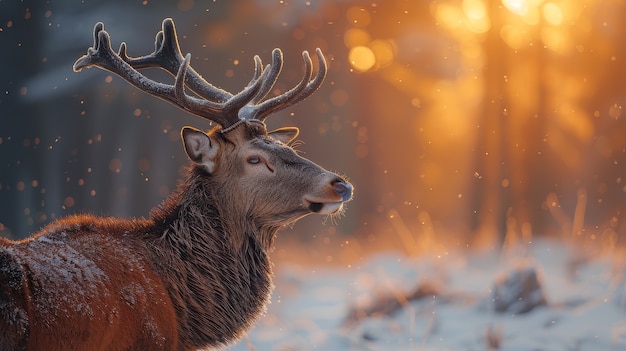 Wilde herten in de natuur