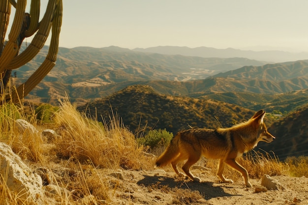 Wilde wolf in de natuur