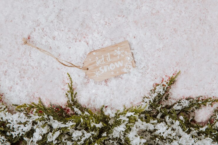 Gratis Foto winter samenstelling met tag
