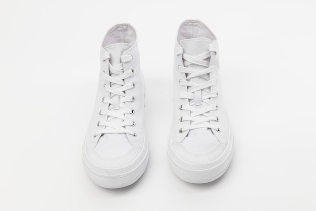 Witte hoge sneakers unisex schoenenmode