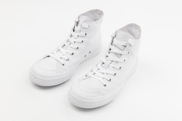 Witte hoge sneakers unisex schoenenmode