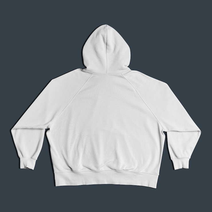 Gratis Foto witte hoodie achteraanzicht minimale mode kleding