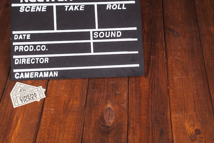 Gratis Foto witte kaartjes en filmklapper