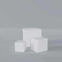 Gratis foto witte kubussen 3d achtergrond