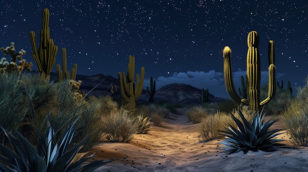Gratis foto woestijncactussen in de natuur