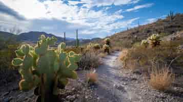 Gratis foto woestijncactussen in de natuur