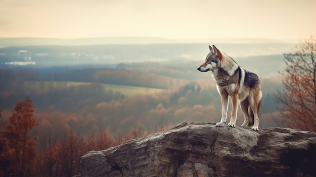 Wolf in natuurlijke omgeving