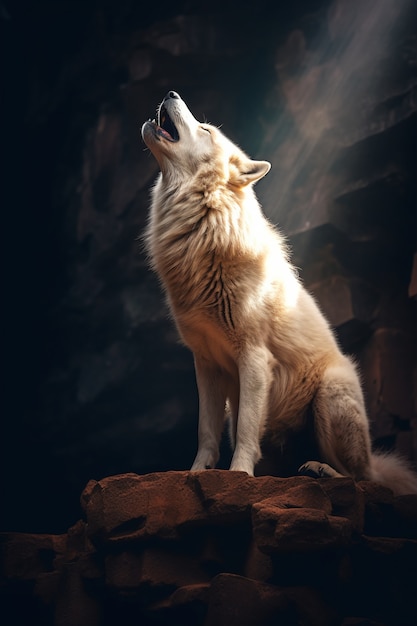 Wolf in natuurlijke omgeving