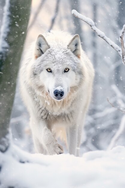 Wolf in natuurlijke omgeving