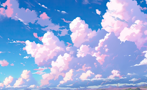 Wolken in anime-stijl