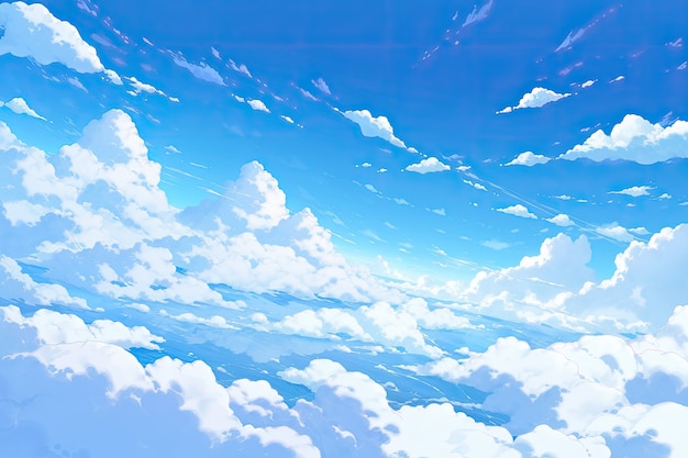 Gratis foto wolken in anime-stijl