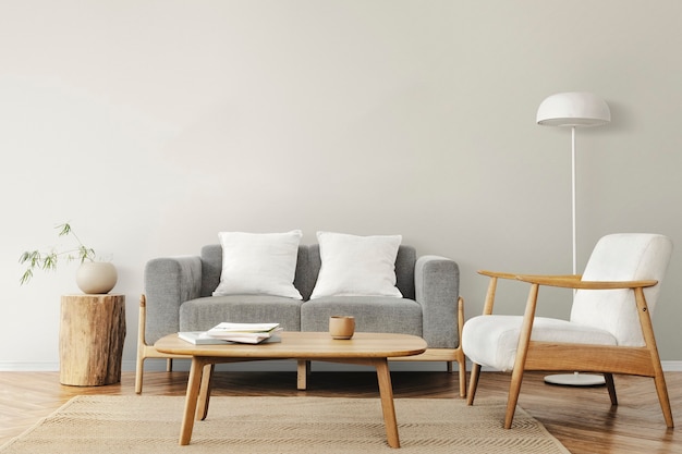 Woonkamer in Scandinavisch interieurdesign