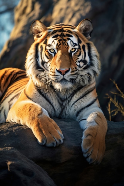 Gratis foto wrede tijger in de natuur