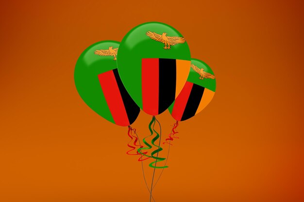 Gratis foto zambia vlag ballonnen