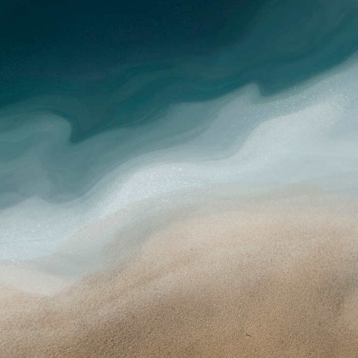 Gratis Foto zand en zee aquarel textuur achtergrond
